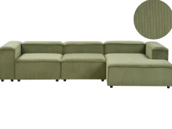 ARDAL 4 personers Hjørnesofa modul Venstrevendt Grøn Fløjl