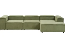 ARDAL 4 personers Hjørnesofa modul Venstrevendt Grøn Fløjl