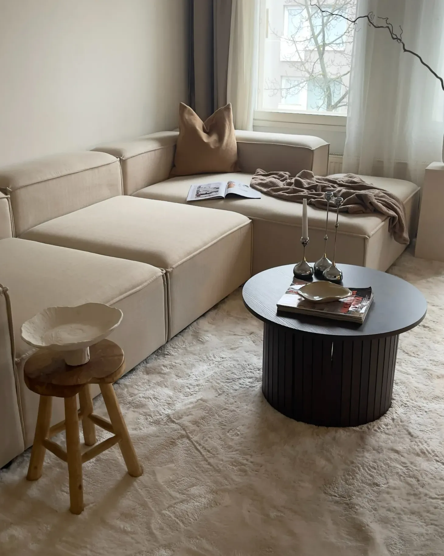 ARDAL 4 personers Hjørnesofa modul Venstrevendt Beige