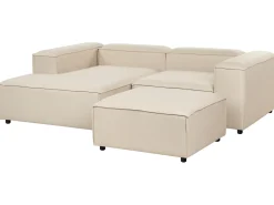 ARDAL 3 personers Hjørnesofa modul Højrevendt Beige med fodskammel