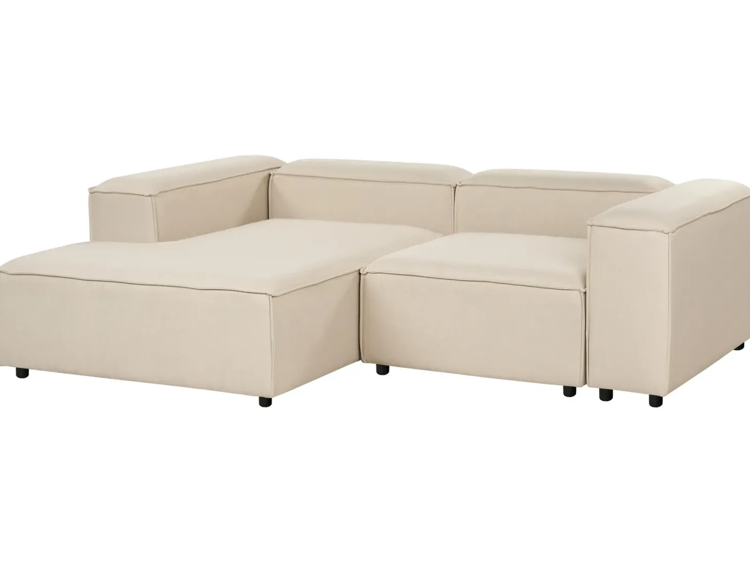 ARDAL 3 personers Hjørnesofa modul Højrevendt Beige med fodskammel