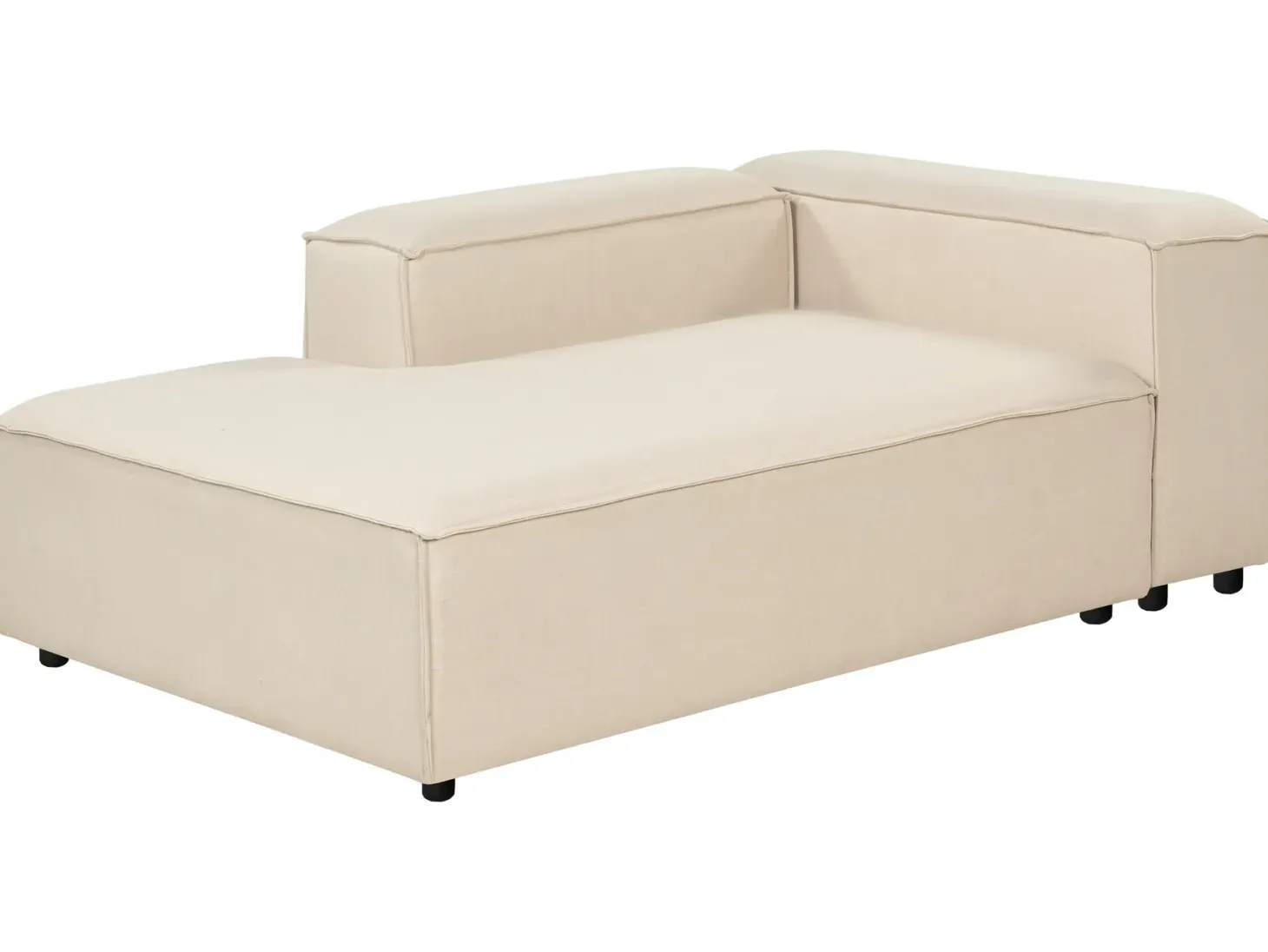 ARDAL 3 personers Hjørnesofa modul Højrevendt Beige med fodskammel