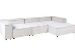 ARDAL 4 personers Hjørnesofa modul Venstrevendt Cremehvid Fløjl