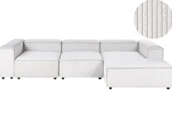 ARDAL 4 personers Hjørnesofa modul Venstrevendt Cremehvid Fløjl