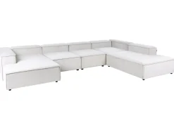 ARDAL 5 personers Hjørnesofa modul Venstrevendt Cremehvid Fløjl