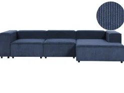ARDAL 4 personers Hjørnesofa modul Venstrevendt Mørkeblå Fløjl