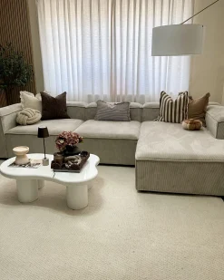 ARDAL 4 personers Hjørnesofa modul Venstrevendt Brungrå Fløjl