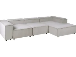 ARDAL 4 personers Hjørnesofa modul Venstrevendt Brungrå Fløjl