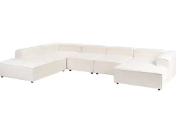 ARDAL 5 personers Hjørnesofa modul Højrevendt Cremehvid Boucle