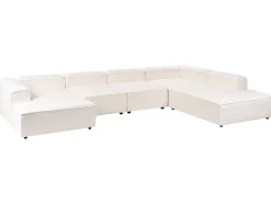 ARDAL 5 personers Hjørnesofa modul Venstrevendt Cremehvid Boucle