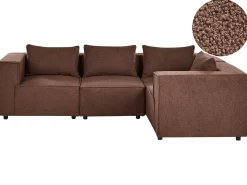 AXEBO 4 personers Hjørnesofa modul Venstrevendt Brun Boucle