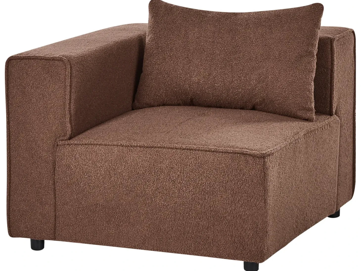 AXEBO 4 personers Hjørnesofa modul Højrevendt Brun Boucle