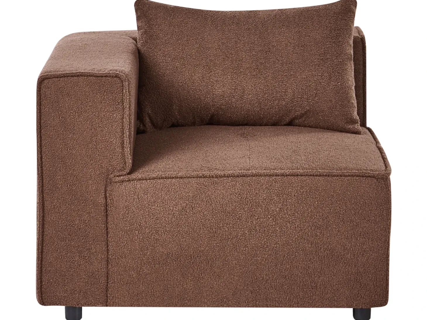AXEBO 4 personers Hjørnesofa modul Højrevendt Brun Boucle