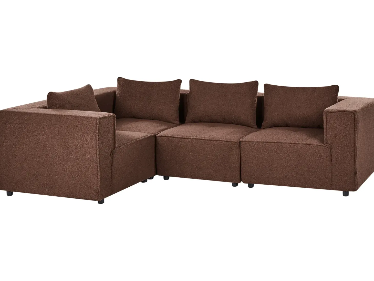 AXEBO 4 personers Hjørnesofa modul Højrevendt Brun Boucle