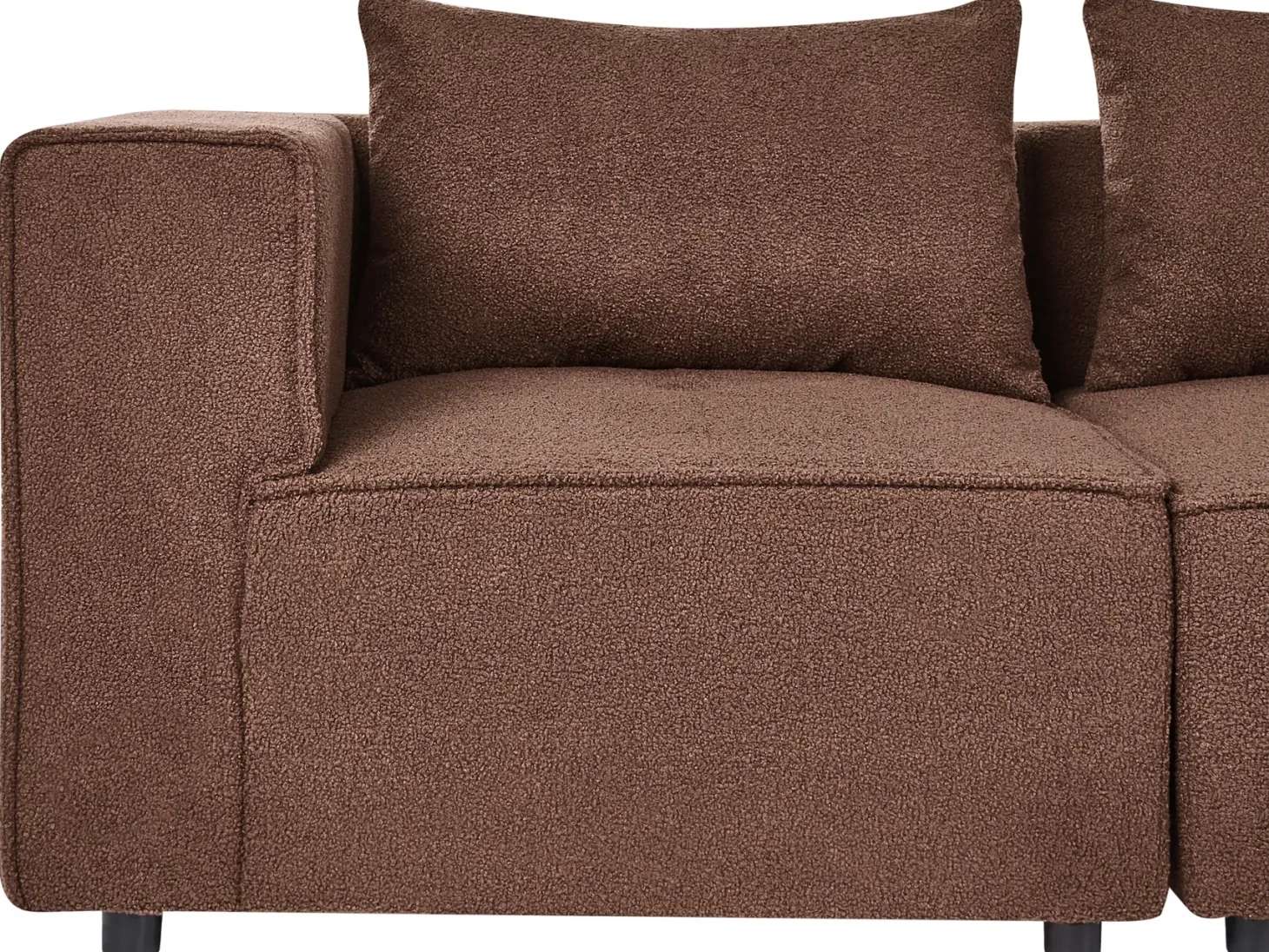 AXEBO 4 personers Hjørnesofa modul Højrevendt Brun Boucle