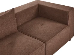 AXEBO 4 personers Hjørnesofa modul Højrevendt Brun Boucle