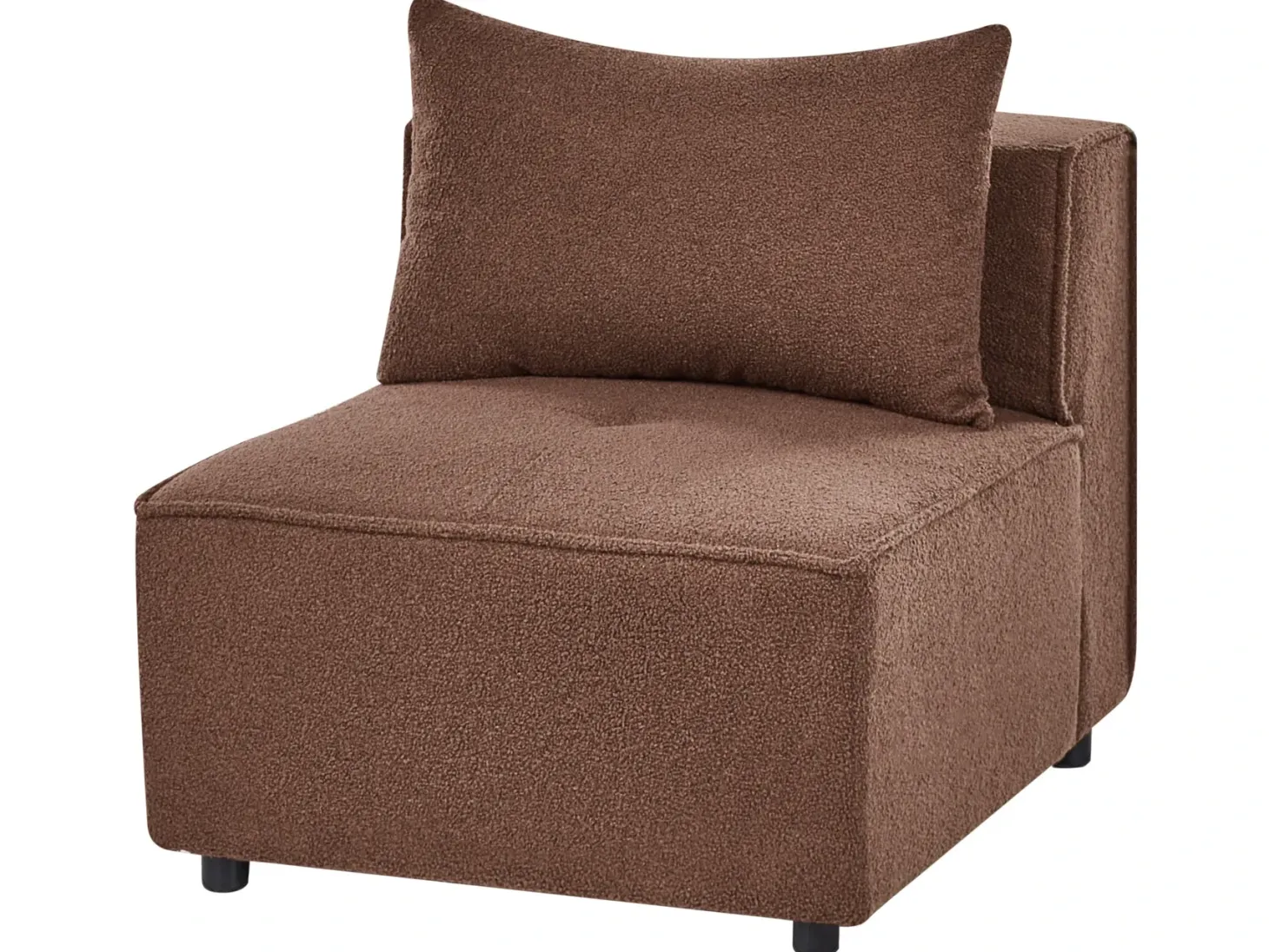 AXEBO 4 personers Hjørnesofa modul Højrevendt Brun Boucle
