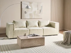 AXEBO 3 personers Modulsofa Cremehvid Boucle