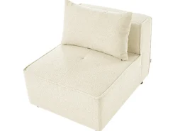 AXEBO 8 personers U-formet modulsofa Cremehvid Boucle