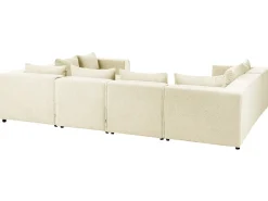 AXEBO 8 personers U-formet modulsofa Cremehvid Boucle