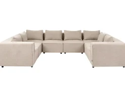 AXEBO 8 personers U-formet modulsofa Beige Boucle