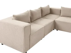 AXEBO 8 personers U-formet modulsofa Beige Boucle