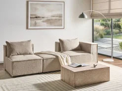 AXEBO 8 personers U-formet modulsofa Beige Boucle