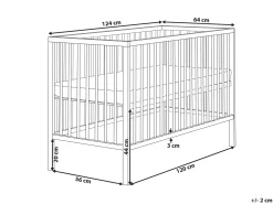 Babyseng Fyretræ BELENGER 60 x 120 cm Lysebrun