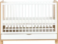 Babyseng med opbevaringsskuffe GUNNAR 60 x 120 cm Hvid