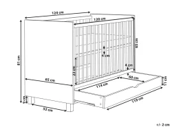Babyseng med opbevaringsskuffe GUNNAR 60 x 120 cm Hvid