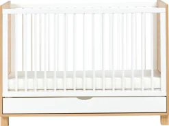 Babyseng med opbevaringsskuffe GUNNAR 60 x 120 cm Hvid