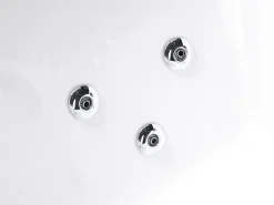 Badekar med massage SAYULA Højrevendt 170 x 80 cm Hvid