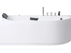Badekar med massage SAYULA Højrevendt 170 x 80 cm Hvid