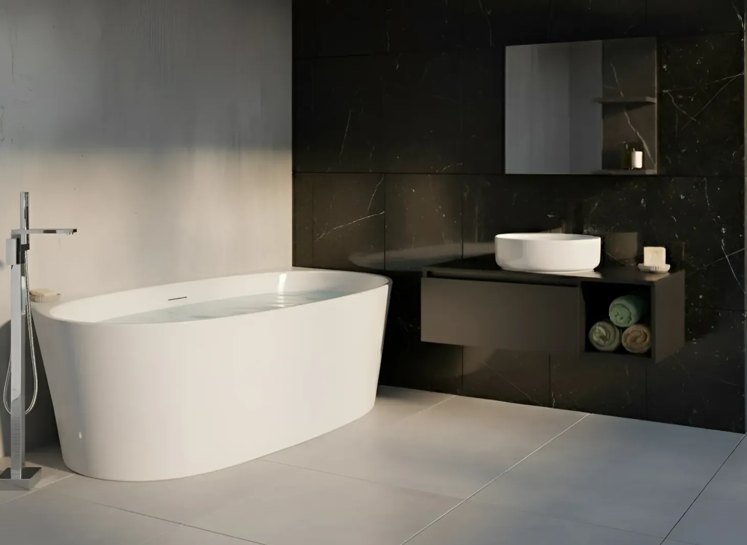 Badekar PARNAIBA 170 x 80 cm Hvid