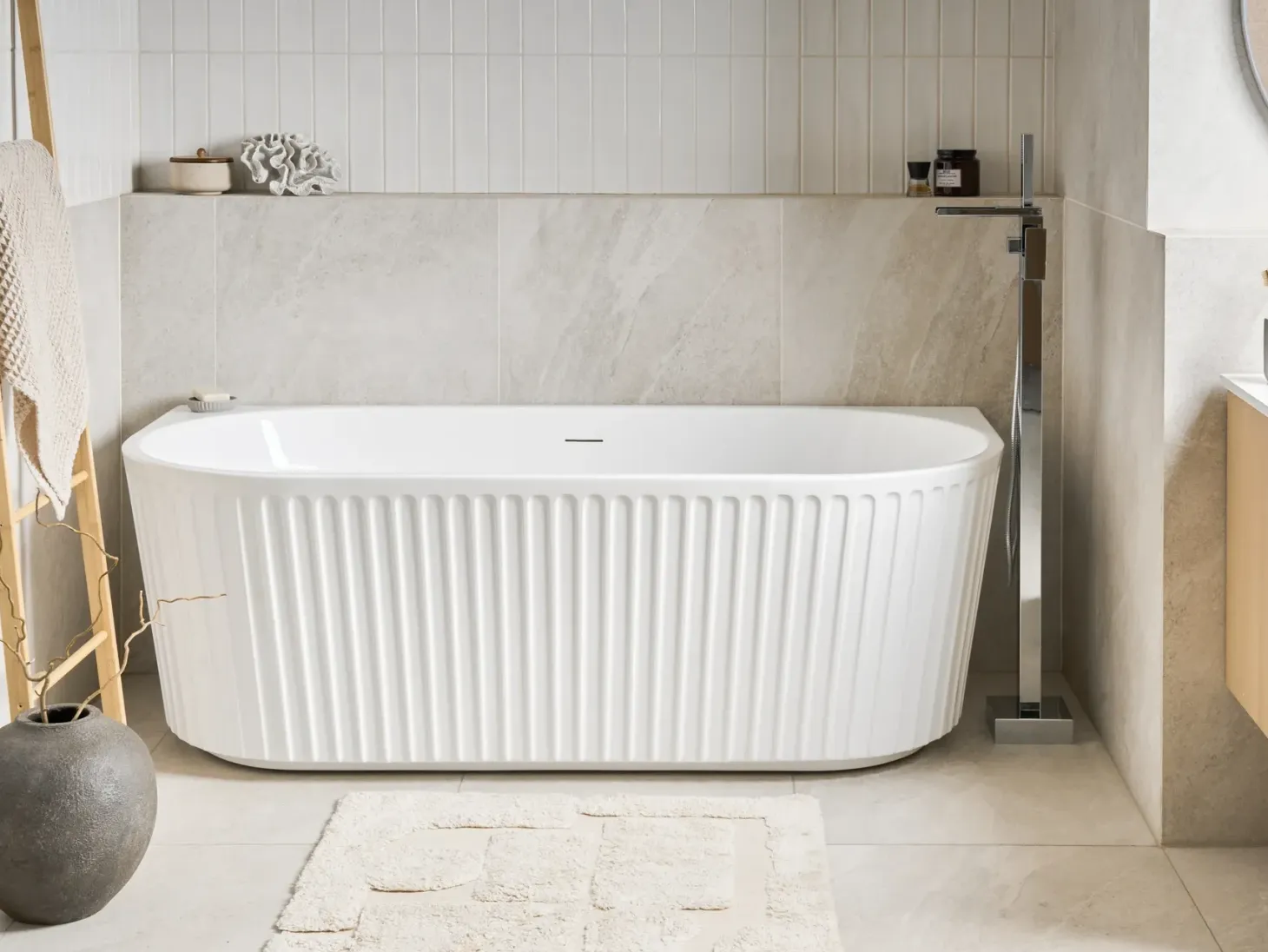 Badekar SERENA 170 x 80 cm Hvid