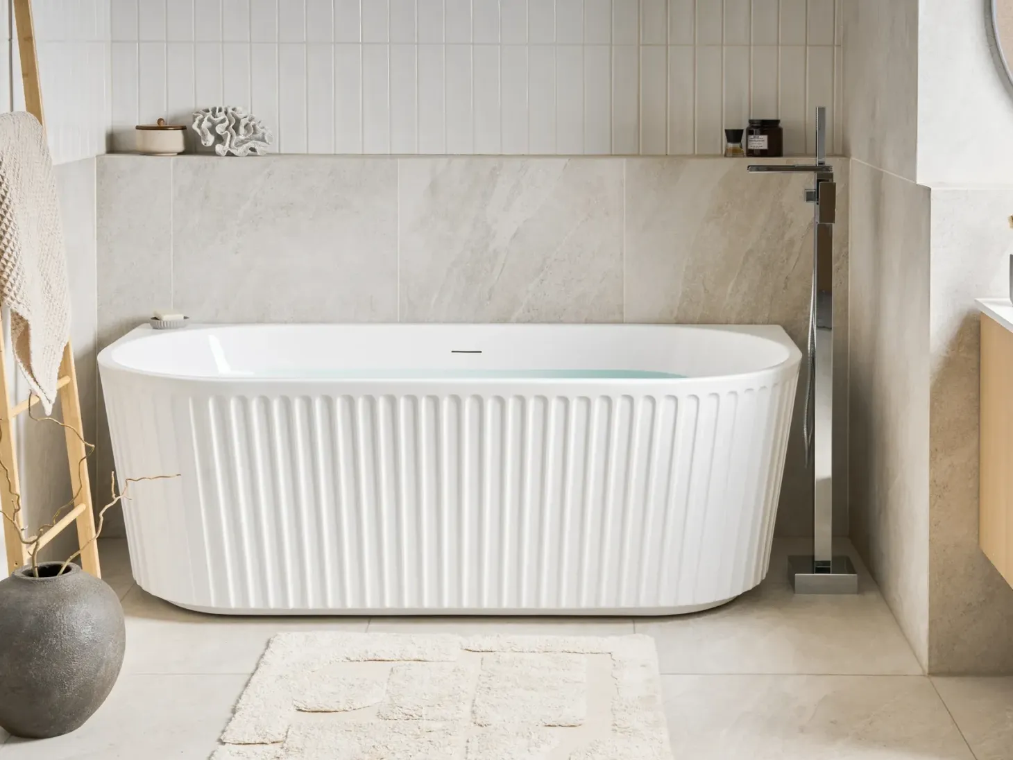 Badekar SERENA 170 x 80 cm Hvid