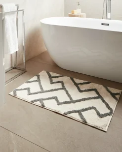 Bademåtte GARHI Beige 60 x 90 cm Bomuld
