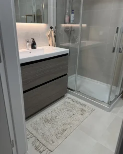 Bademåtte OLTAN Beige 50 x 80 cm Bomuld