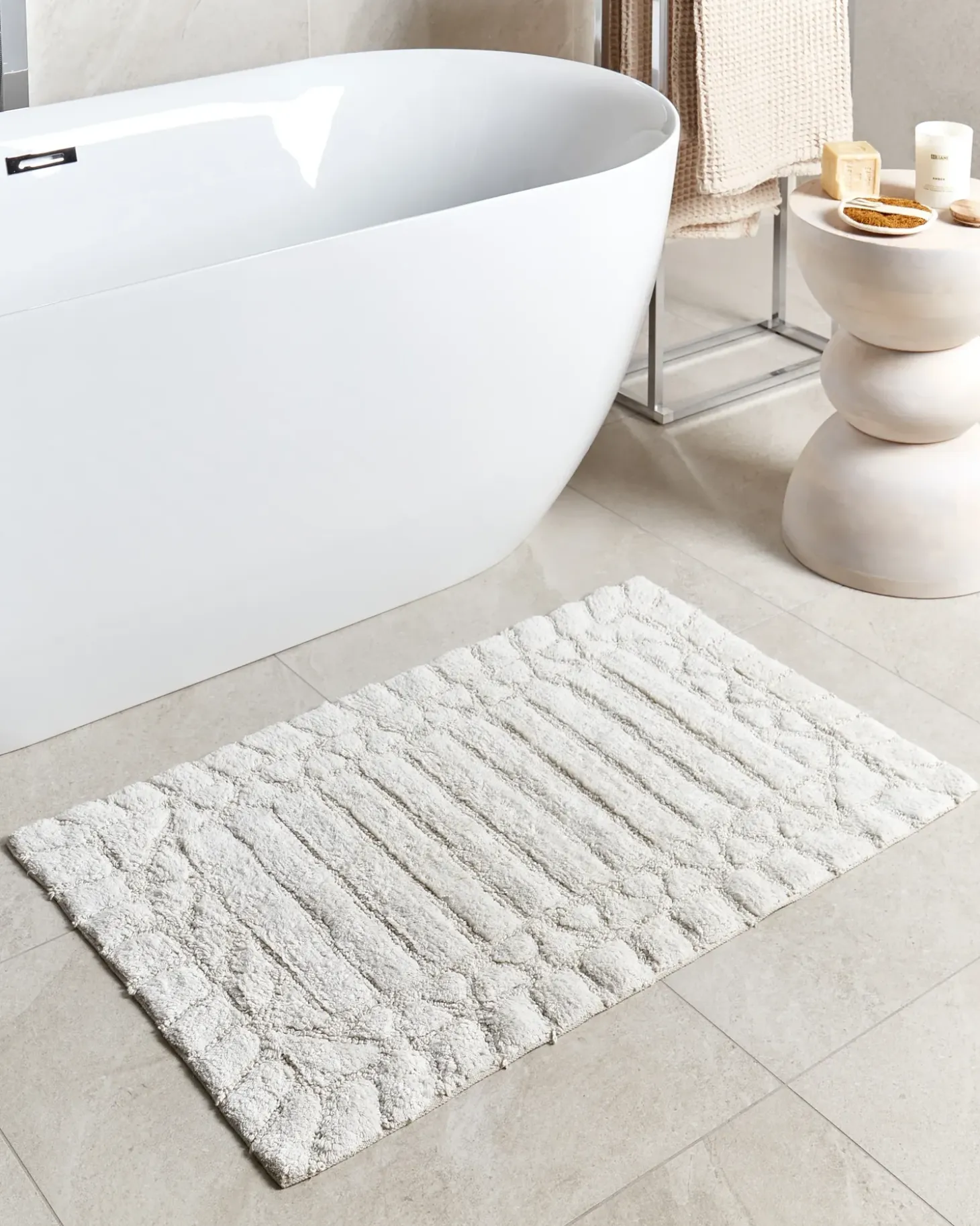 Bademåtte TEKKE Lys Beige 60 x 90 cm Bomuld