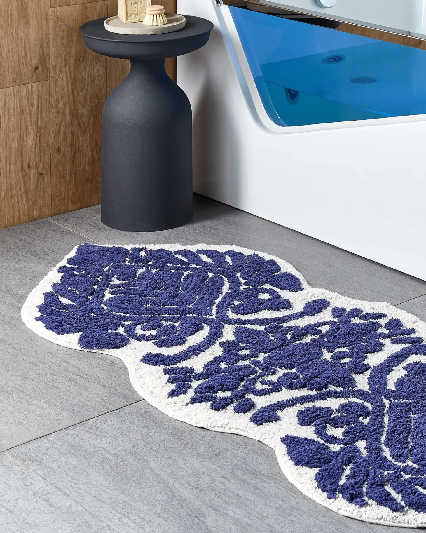 Bademåtte CANBAR Navy Blå 150 x 60 cm Bomuld