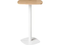 Barbord MORELLA Lysebrun/hvid 60 cm 60 cm