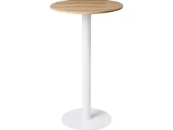 Barbord MORELLA Lysebrun/hvid 60 cm 60 cm