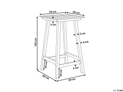 Barbord til have ADIRONDACK 60 cm 59 cm Syntetisk materiale Mørkegrå