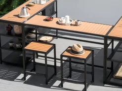 Barbord til have AVETRANA 150 cm 50 cm Sort