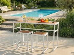 Barbord til have AVETRANA 150 cm 50 cm Brun/hvid