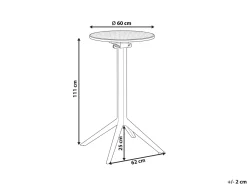 Barbord til have LEGRENA 60 cm 60 cm Beige