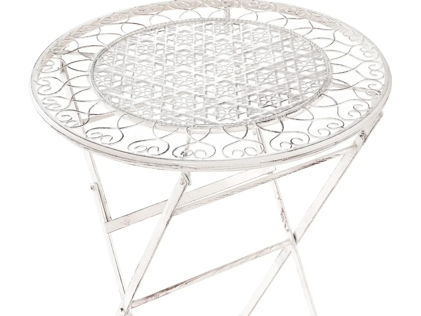 Barbord til have TRIESTE 60 cm 60 cm Metal Lys Beige