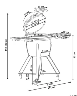 BBQ kulgrill KAMADO Keramik Sort