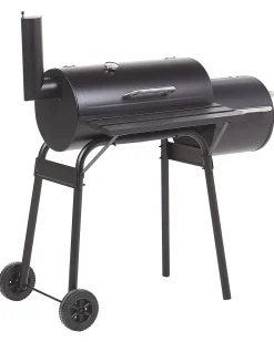 BBQ kulgrill KATLA med rygeovn Metal Sort