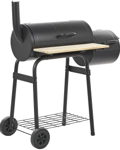 BBQ kulgrill SATAH med rygeovn Metal Sort